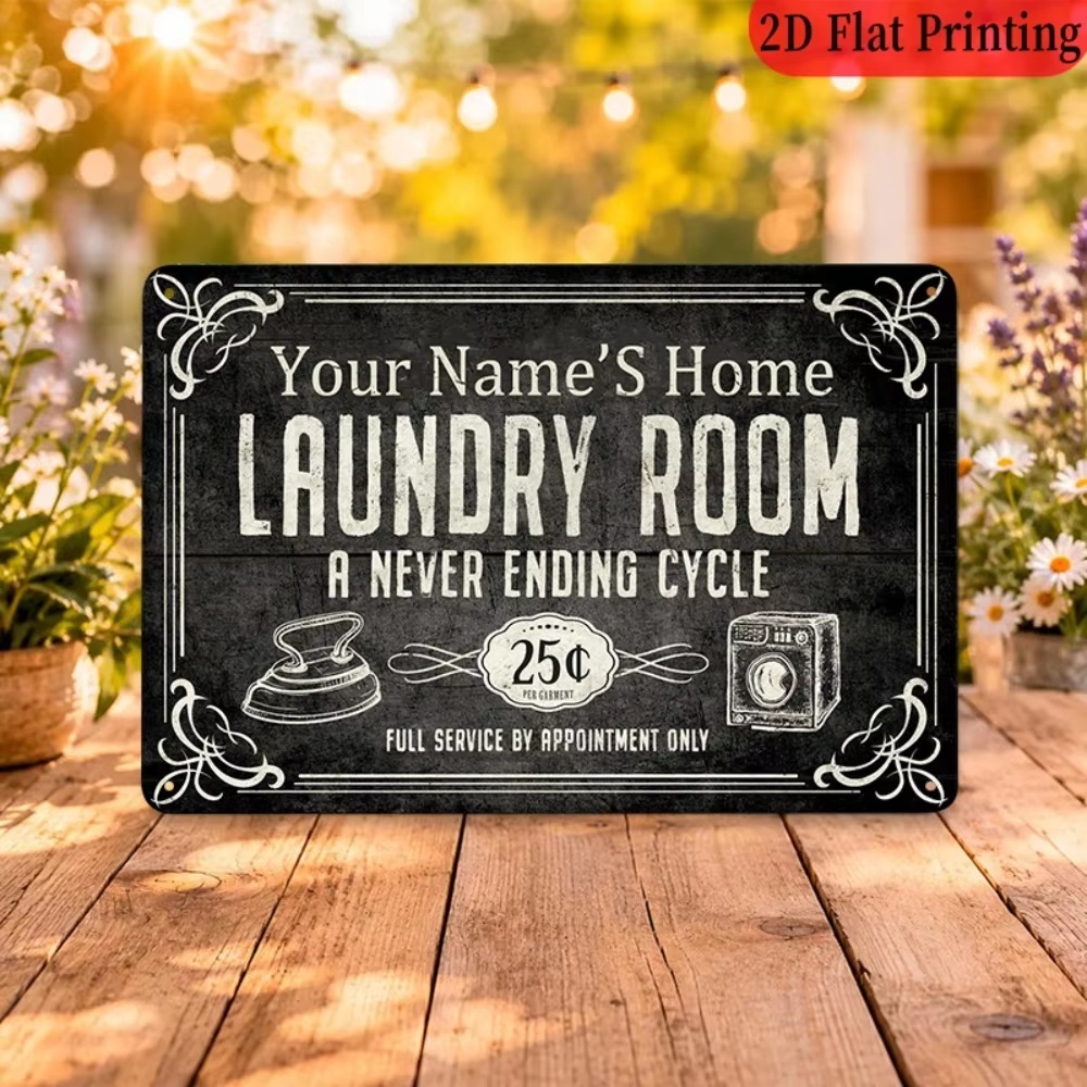 Laundry - Табличка для прачечной с индивидуальным дизайном,